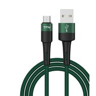 Дата-кабель USB - TypeC, нейлон, 1.2м. Цвет:зеленый (TFN, TFN-С-ENV-AC 1MGRN)