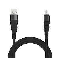 Кабель для зарядки и передачи данных JETACCESS JA-DC27 2м черный(опл.,USB/microUSB,Amplify,QC,2A)