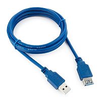 Кабель удлинитель USB3.0 Pro Cablexpert CCP-USB3-AMAF-6, AM/AF, 1.8м, экран, синий, пакет