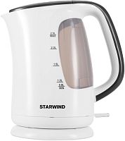 Чайник Starwind SKG3025 2.5л. 2200Вт белый/серый (пластик)