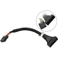 Переходник Espada с мат.платы 10pin F to 20pin M, 15см (EPOW10pin20pin) (40725)
