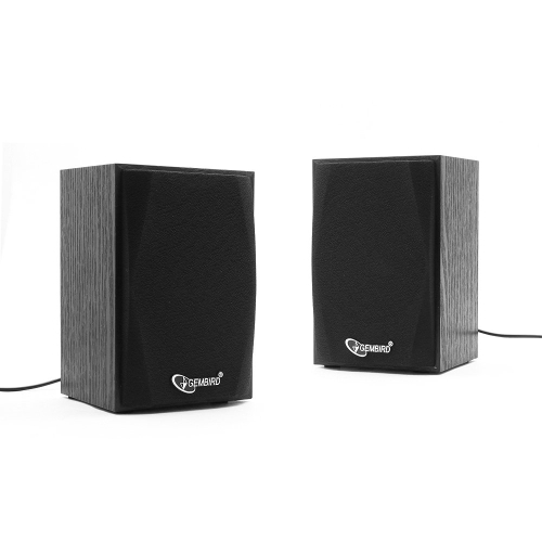Акустич. система 2.0 Gembird SPK-201, МДФ, черный, 5 Вт, регулятор громкости, USB-питание