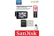 Карта памяти Micro SecureDigital 128Gb SanDisk High Endurance microSDXC class 10 UHS-1 U3 V30 (SDSQQ