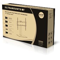 Кронштейн-подставка для телевизора Ultramounts UM 503 черный 32"-55" макс.40кг настольный поворот