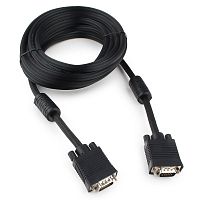 Кабель VGA Premium Cablexpert CC-PPVGA-5M-B, 15M/15M, 5.0м, черный, тройной экран, феррит.кольца, че