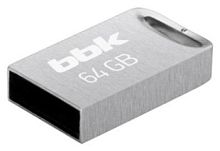 USB флеш накопитель BBK 064G-SHTL серебро, 64Гб, USB2.0, SHUTTLE серия