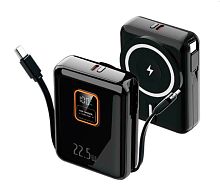 Внешний аккумулятор EOFE G108 10000mAh LCD 15W Wireless черный