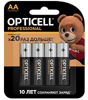 Элемент питания алкалиновый AA/LR6 (блист. 4шт) Professional Opticell 5052001