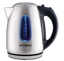 Чайник Hyundai HYK-S2402 1.7л. 2200Вт серебристый матовый/черный (металл)