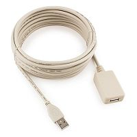 Кабель удлинитель USB 2.0 активный Cablexpert UAE016, AM/AF, 4.8м