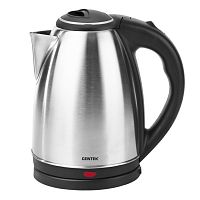 Чайник Centek CT-1068 (матовый) металл 2л, 2000W, хромированная вставка на крышке