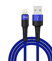 Дата-кабель USB - Lightning, нейлон, 1.2м. Цвет:синий (TFN, TFN-С-ENV- AL1MBL)