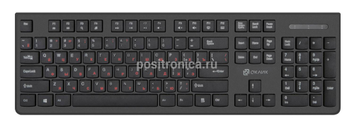 Клавиатура Оклик 505M черный USB slim