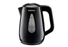 Чайник Centek CT-0048 <Black 1.8л> 2200Вт, текстурированная отделка, большое окно уровня воды
