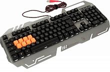 Клавиатура A4Tech Bloody B418 серый USB Multimedia for gamer LED (подставка для запястий)