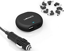 Зарядное устройство для ноутбука CROWN USB CMLC-3294 Black (Автомобильное 12V, 90W 15-20V, порт  USB
