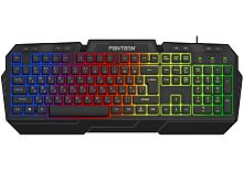 Мембранная игровая клавиатура с LED-подсветкой PANTEON M280 черная (104 + 8 кл,LED RAINBOW,USB,1.6м)