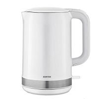 Чайник Centek CT-1010 (белый) 1.5л, 2200Вт, двойные стенки, бесшовная колба, эффект термоса