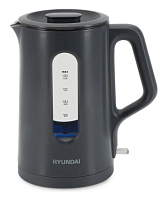 Чайник Hyundai HYK-G4508 1.5л. 1700Вт серый/прозрачный (стекло)