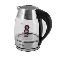 Чайник Centek CT-0059 London, стекло, 1.8л, 2200Вт, LED-подсветка, отделка нерж.