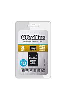 Карта памяти OltraMax 8GB microSDHC Class10 с адаптером SD
