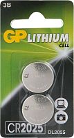 Батарея GP Lithium CR2025 (2шт) блистер GP CR2025E-7CR2