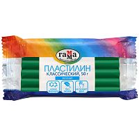 Пластилин Гамма "Классический", зеленый, 50г