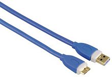 Кабель Hama H-39687 USB 3.0 A-micro B (m-m) 3.0 м  экран. 5 Гбит/с не для USB 2.0 3зв синий