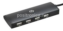 Разветвитель USB-C Digma HUB-4U2.0-UC-B 4порт. черный