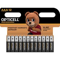 Элемент питания алкалиновый AAA/LR03 (блист. 12шт) Professional Opticell 5052006