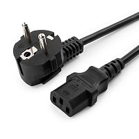 Кабель питания Cablexpert PC-186, 1.8м, Schuko- C13, 6А, черный, с заземлением