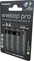Аккумулятор Panasonic eneloop pro BK-3HCDE/4CP 2500мАч AA 4шт (уп)
