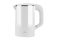 Чайник Centek CT-0006 <White> 0.6л, 1100Вт, бесшовная колба, двойные стенки, защита от перегрева.