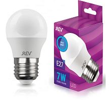Лампа свтодиодная REV 32518 5 G45 Е27 7W, 6500K, дневной свет