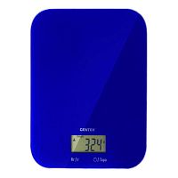Весы кухонные Centek CT-2481 LCD BLUE, сенсор, 150х15х205мм, max 5кг, шаг 1г, 45х20мм АвтоНоль/Выкл