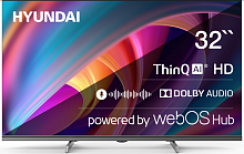 Телевизор LED Hyundai 32" H-LED32BS5100 Smart WebOS Frameless Metal черный/серый/HD/DVB-T/60Hz/DVB-T