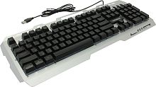 Клавиатура игровая Гарнизон GK-340GL, металл, подсветка RAINBOW, USB,черн/сер,антифантом кл-ши,каб 1