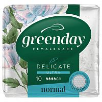 Прокладки женские Delicate Ultra Normal Elite soft 10шт Green Day