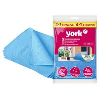 Салфетка для уборки York "Премиум", вискоза, свойства хлопка, сверхвлаговпитывающая, 4+1шт, 35*50см 