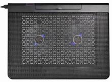 Подставка для ноутбука Buro BU-LCP170-B214 17"398x300x29мм 2xUSB 2x 140ммFAN 926г металлическая сетк