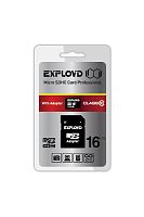 Карта памяти Exployd 16GB microSDHC Class10  с адаптером SD