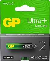 Батарея GP Ultra Plus Alkaline 24AUPA21-2CRSB2 AAA (2шт) блистер GP 24AUPA21-2CRSB2