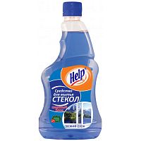 HELP (ХЕЛП) Средство для мытья стёкол Свежий озон, без курка, 750 мл (*12/1-0383/1-0338)