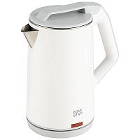 Чайник эл 1,8л HOMESTAR HS-1036, 1500Вт, нерж/пластик, белый
