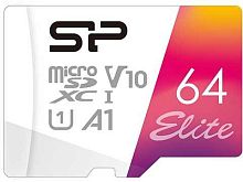 Флеш карта microSDXC 64Gb Class10 Silicon Power SP064GBSTXBV1V20SP Elite + adapter
