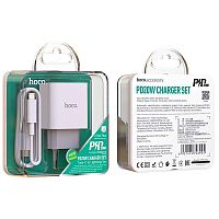 СЗУ Type-C to Lightning (PD 3.0) 20W (5V-3.0A/9V-2.22A/12V-1.67A) HOCO C76A Plus (белый)