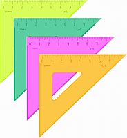 Треугольник 45°, 7см Стамм "Neon", ассорти