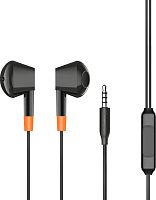 Наушники вкладыши Itel E11 1.2м черный проводные (IEP-11)