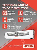 Тепловая завеса ТЗ-6С Ресанта (с пультом) 67/6/3