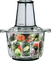 Чоппер Centek CT-1395 Сталь <600Вт> 2 скорости, стеклянная чаша 2,0л, разборные ножи, 4 лезвия